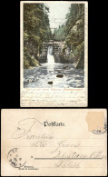 Ansichtskarte Hinterhermsdorf-Sebnitz Wehr An Der Oberen Schleuse 1900 - Hinterhermsdorf