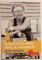 HANDISPORT - Course En Fauteuil / Fauteuil Roulant - Hors Jeu La Violence - Carte Publicitaire - Handisport