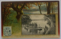 LYON (69/Rhône) - Coucher De Soleil Sur Le Lac Du Parc De La Tête D'Or / Barque Avec Plusieurs Personnes - Lyon 6