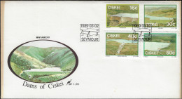 Ciskei 1989 Y&T 149 à 152 Sur FDC. Grands Barrages - Eau