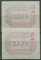 Großbritannien ATM 1984 Automatenmarken Satz 2 Werte ATM 1.2 S2 Postfrisch - Post & Go Stamps