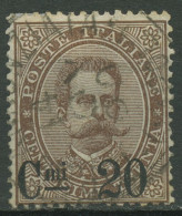 Italien 1890 König Umberto I. MiNr. 41 Mit Aufdruck 56 Gestempelt - Oblitérés