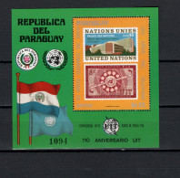 Paraguay 1976 Space, Telephone Centenary, UN Postal Administration S/s MNH - América Del Sur