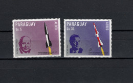 Paraguay 1983 Space, German Rocket Technic 2 Stamps MNH - South America