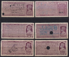 F-EX49724 INDIA UK ENGLAND FEUDATARY STATE REVENUE.COURT FEE .5 RUPEE.  - Official Stamps