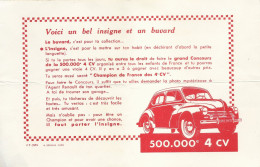 Buvard Thème Automobile - Concours De La 500.000ème 4CV - Utilisé - Automobile