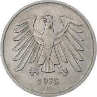 République Fédérale Allemande, 5 Mark, 1975, Karlsruhe, Copper-Nickel Clad - 5 Mark