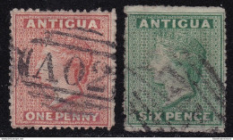 1867 ANTIGUA - SG N° 7 + N° 9 USED - Other & Unclassified