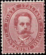 ITALIE / ITALY - 1879-82 Yv.34/Mi.38A 10c Camine Red - Neuf Sans Gomme / Mint No Gum - Mint/hinged