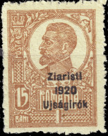 ROMANIA - ZIARISTI 1920 UJSAGIROK Cluj-Napoca Journalists Congress O/P On Mi.254x (O/P Type 2, P.11-½) - Mint Hinged - Unused Stamps