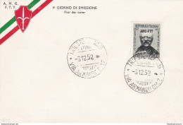 1952 TRIESTE A - N° 161 Gemito - Su Busta - Other & Unclassified