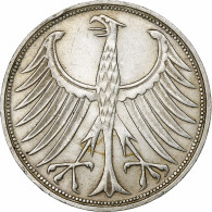 République Fédérale Allemande, 5 Mark, 1966, Stuttgart, Argent, TTB+ - 5 Mark