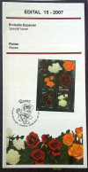 Brochure Brazil Edital 2007 15 Roses Without Stamp - Brieven En Documenten