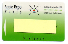 Carte Salon Badge  APPLE EXPO 1993  Card FRANCE Karte (F 650) - Cartes De Salon Et Démonstration