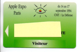 Carte Salon Badge  APPLE EXPO 1994   Card FRANCE Karte (F 646) - Cartes De Salon Et Démonstration