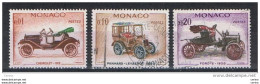 MONACO:  1961  STORIA  DELL'  AUTO  -  3  VAL. US. -  YV/TELL. 557//64 - Gebruikt