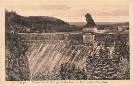 BELGIQUE - La Gileppe - Perspective Du Barrage Et Du Lion Vu De La Route Vers Jalhay - Carte Postale Ancienne - Gileppe (Barrage)