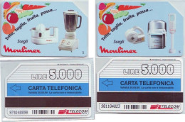 Telecom Italia 1995 Moulinex 2 Card - Public Practical Advertising