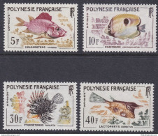 1962 POLINESIA - Pesci , Yvert  N. 18/21 4 Valori  MNH** - Andere & Zonder Classificatie