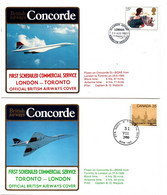 Concorde BA - Toronto London AR 1980 - First Flight 1er Vol Erstflug - Canada - First Flight Covers