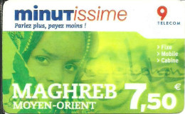 France: Prepaid 9 Telecom - Minutissme, Maghreb Moyen-orient - Other & Unclassified