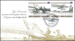 4333/34 - FDC - 100 Jaar Eerste Luchtpostvlucht In België P - 2011-2014