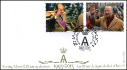 4350/51 - FDC - Koning Albert II - 20 Jaar Koningschap P1765 - 2011-2014