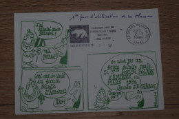 7-178 CPM Humour Charcot Ours Polaire Polar Bear FDC Flamme  Amiens 1986 Pole Nord Sud Taaf - Preserve The Polar Regions And Glaciers