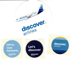 4 Aufkleber DISCOVER AIRLINES - Stickers