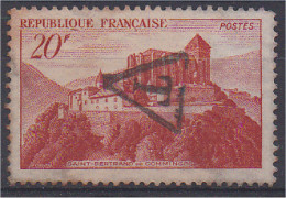 Timbre Poste Ayant Servis De Timbre Taxe Saint Bertrand De Comminges 1949 N°841A 20F Rouge-brique Scan Recto/verso - Otros & Sin Clasificación