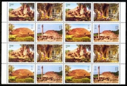 INDIA 1997 INDEPEX 97 INTERNATIONAL STAMP EXHIBITION NEW DELHI BUDDHIST CULTURAL SITES COMPLETE SET BLOCK OF 4 MNH RARE - Unused Stamps