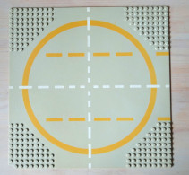 Lego Construction Plaque 32 X 32 Cercle 9N Gris Clair Lisse Piste Orange Jaune - Non Classificati