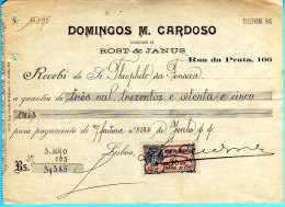 FATURA DOMINGOS M. CARDOSO - Lettres & Documents