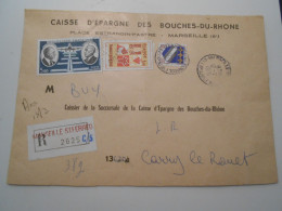 France , Lettre Recommandee  De Marseille 1976 Pour Carry Le Rouet - Cartas & Documentos