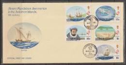 Solomon Islands 1992 Alvaro Mendana's Discoveries FDC - Salomon (Iles 1978-...)