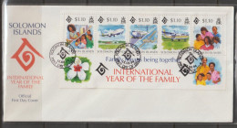 Solomon Islands 1994 International Year Of The Family S/S FDC - Salomon (Iles 1978-...)