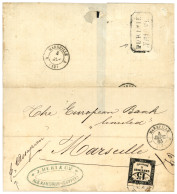 ALEXANDRIE : 1865 FRANCE 15c TAXE (pd) Obl. MARSEILLE + "Par ASSYRIEN" Sur Lettre Non Affranchie D' ALEXANDRIE (EGYPTE)  - 1849-1876: Klassik