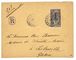 CAMEROUN : 1916 35c (n°60) Obl. DUALA CAMEROUN Sur Lettre RECOMMANDEE Pour Le GABON. Rare. TB. - Autres & Non Classés