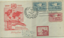 Postzegels > Amerika > Verenigde Naties > New York - Hoofdkwartier Van De VN > 1951-1959 >Brief  Met 4 Zegels (16767) - Cartas & Documentos