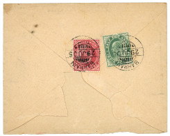 BAHRAIN Via BURMA To YUNNAN CHINA : 1905 INDIA 1/2a + 1a Canc. BAHRAIN On Reverse Of Envelope (faults) To YUNNAN (CHINA) - Bahrein (...-1965)