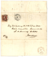BATAVIA : 1867 10c (n°1) Canc. Half Round BATAVIA /FRANCO On Entire Letter With Text To SOERABAYA. Vvf. - Indie Olandesi