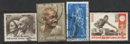 India 1969 Mahatma Gandhi Birh Centenary Set Of 4, Used , SG 595/8 (E) - Oblitérés