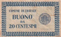 XK 683 - Comune Di Trieste - Buono Da 20 Centesimi - 1945 - Other & Unclassified