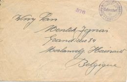 SUISSE CAMP MILITAIRE  INTERNEMENT GEBENSTORF EVADÉS - POLONAIS POLISH CENSURE BELGIQUE LETTRE COVER INTERNES - Poststempel