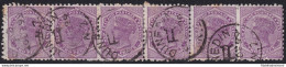 1882 NEW ZEALAND/NUOVA ZELANDA , SG 196 Strip Of 6 USED - Sonstige & Ohne Zuordnung