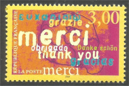 362 France Yv 3230 Merci Remerciements Thank You MNH ** Neuf SC (3230-1b) - Andere & Zonder Classificatie