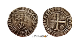 CHARLES VI Blanc Guénar Tournai - 1380-1422 Carlo VI Il Beneamato