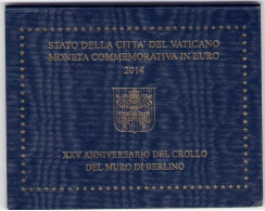 2014 Città Del Vaticano - Muro Di Berlino, 2 Euro In Folder - FDC - Sonstige & Ohne Zuordnung