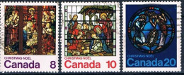 Kanada 641 - 643 - Weihnachten - Glasfenster - Stained Glas - Weihnachten Christmas Noel 1976 - Oblitérés