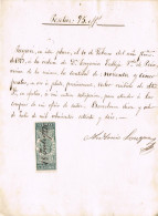 54784. Documento De Pagaré De BARCELONA  1876. . Sello Fiscal GIRO, Impuesto Guerra - Fiscaux